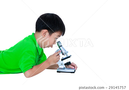 Child observed through a microscope biological. 29145757