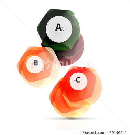 Geometrical hexagons abstract background 29146341