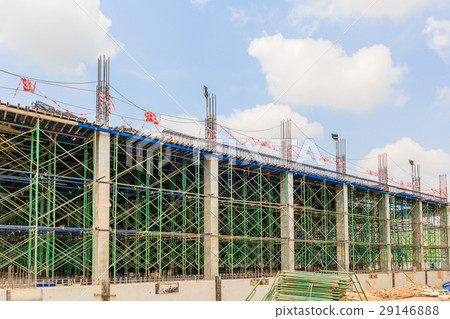 Scaffolding used as support platform, form work  29146888