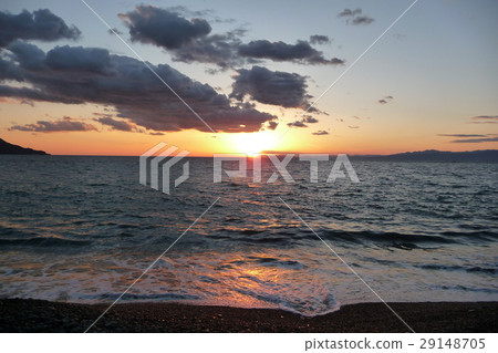 在Senbon海灘海岸的日落 在Senbon海灘海岸的日落 29148705
