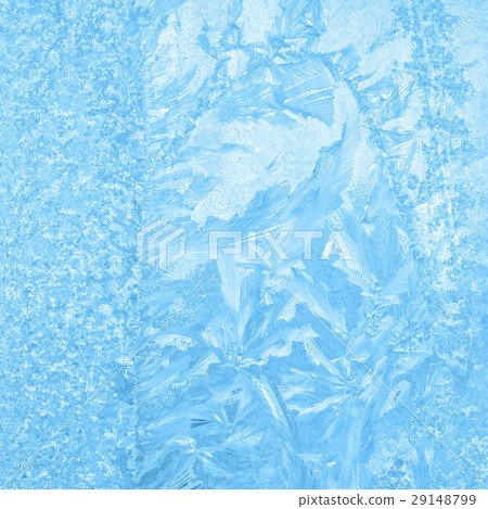 beautiful winter ice, blue texture on window 29148799