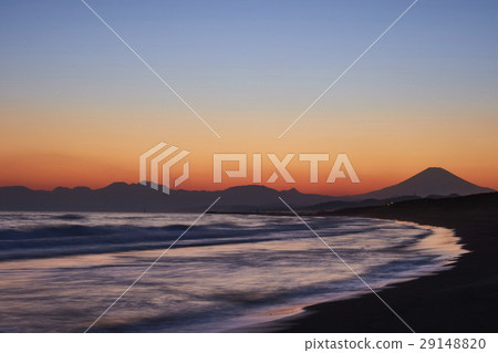 湘南風景茅崎海岸富士山 湘南風景茅崎海岸富士山 29148820