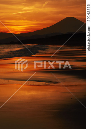 湘南風景茅崎海岸富士山 29148836
