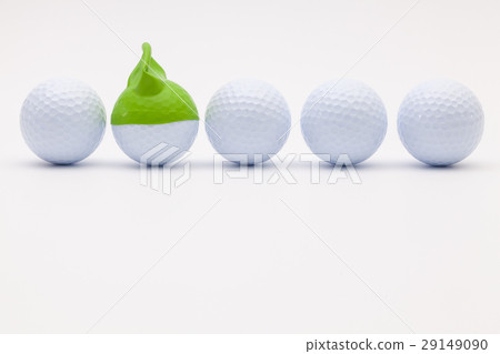 White golf balls with funny cap 29149090