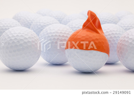 White golf balls with funny cap White golf balls with funny cap 29149091
