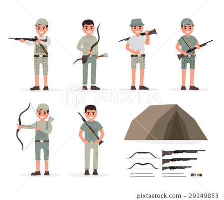 Hunter, huntsman, gamekeeper, forester and archer 29149853