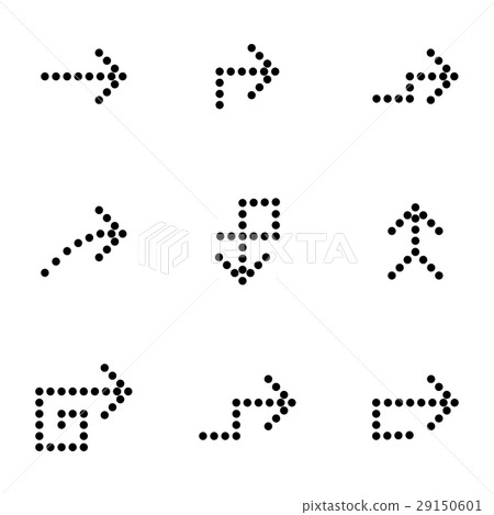 Vector black arrows icons set - Stock Illustration [29150601] - PIXTA