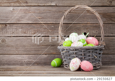 Easter eggs in basket Easter eggs in basket 29150827