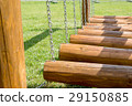 childrens bridge made of logs and chains 29150885