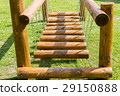 childrens bridge made of logs and chains 29150888