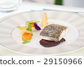 minimalistic dish fish with vegetables 29150966