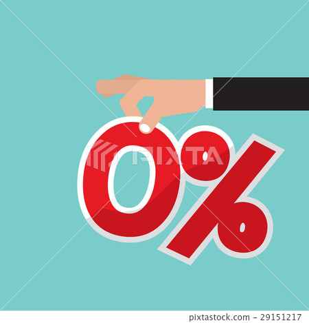 Zero Percent Interest Vector Illustration - Stock Illustration ...