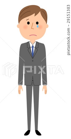 Crying businessman