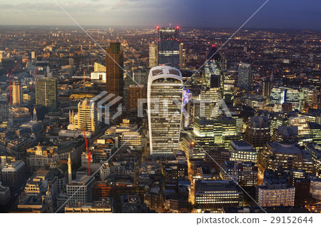 Day to night of the financial district of London Day to night of the financial district of London 29152644