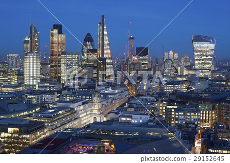 Financial district of London at night, England Financial district of London at night, England 29152645