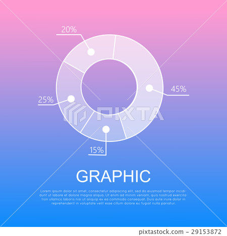 Graphic Isolated Circular Diagram with Percentages Graphic Isolated Circular Diagram with Percentages 29153872