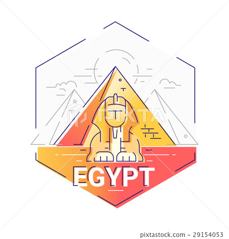Egypt - modern vector line travel illustration Egypt - modern vector line travel illustration 29154053