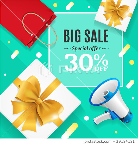 Big Sale Banner Card or Poster. Vector Big Sale Banner Card or Poster. Vector 29154151