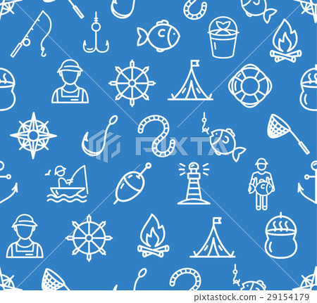 Fishing Sport and Leisure Pattern Background Fishing Sport and Leisure Pattern Background 29154179