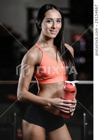 young sexy fitness woman train and exercising in gym healthy. 29154667