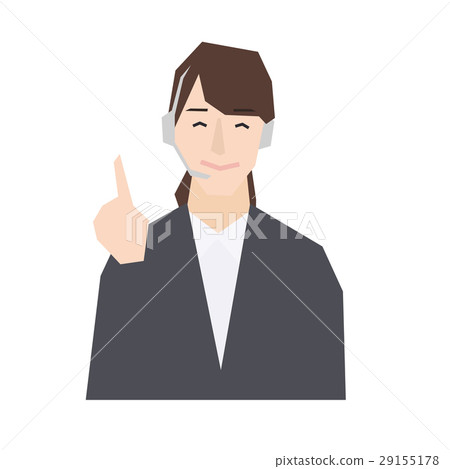 Support center · Call center operator reception Female simple vector illustration material 29155178