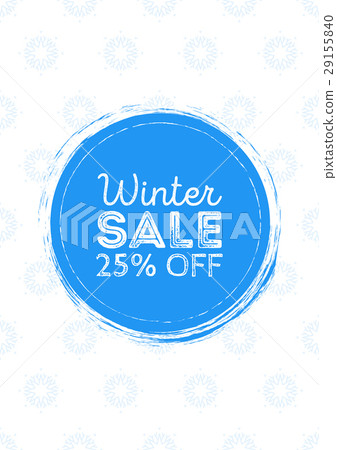 Poster winter sale. Round blue background Poster winter sale. Round blue background 29155840