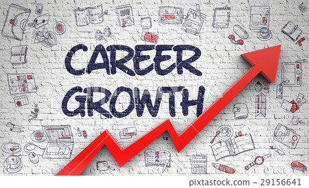 Career Growth Drawn on Brick Wall. - Stock Illustration [29156641] - PIXTA