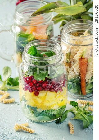 Salads in mason jars Salads in mason jars 29156920