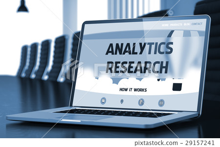 Analytics Research on Laptop in Meeting Room. 3d. Analytics Research on Laptop in Meeting Room. 3d. 29157241