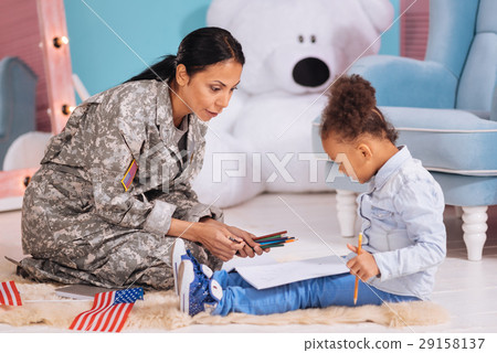 Wonderful creative family drawing together 29158137