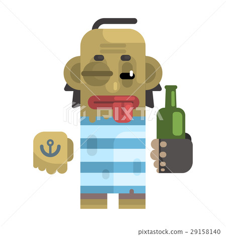 Drunk Alcoholic With Shiner And A Bottle 29158140