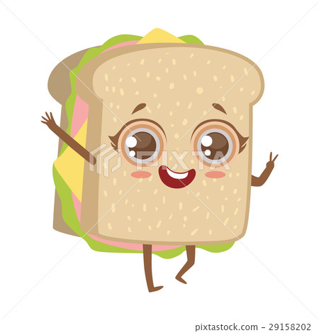 Sandwich Cute Anime Humanized Cartoon Food Sandwich Cute Anime Humanized Cartoon Food 29158202