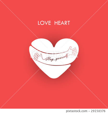 Hug yourself logo.Love yourself logo. 29158376