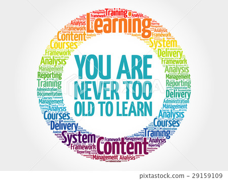 You Are Never Too Old to Learn circle word cloud You Are Never Too Old to Learn circle word cloud 29159109