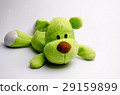 Sad Stuffed green dog Want to die on white 29159899