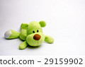 Sad Stuffed green dog Want to die on white 29159902