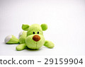 Sad Stuffed green dog Want to die on white 29159904