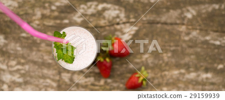 Strawberry milkshake smoothie 29159939