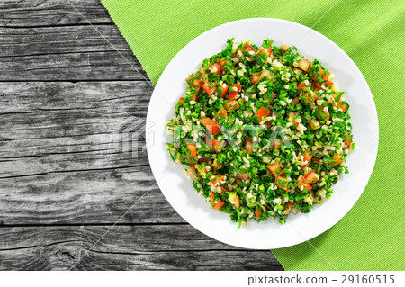 parsley salad or Tabbouleh, view from above 29160515