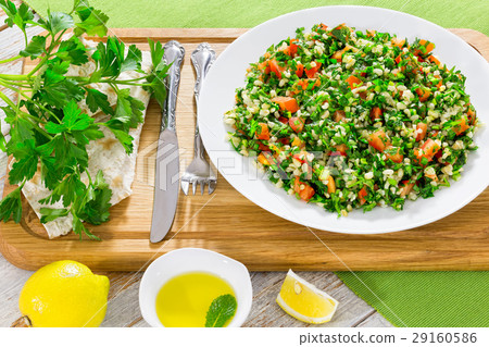 parsley, mint, tomato salad or Tabbouleh  29160586