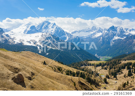 Italian dolomites landscape. Sella group Italian dolomites landscape. Sella group 29161369