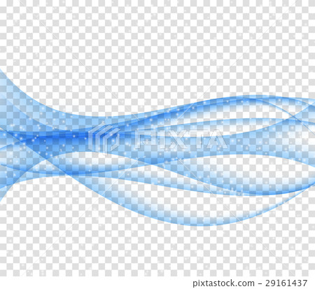 Abstract Blue Wave Set on Transparent Backgroun Abstract Blue Wave Set on Transparent Backgroun 29161437
