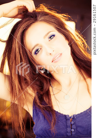 Beautiful Fashion Model Woman with Red Hair 29161507