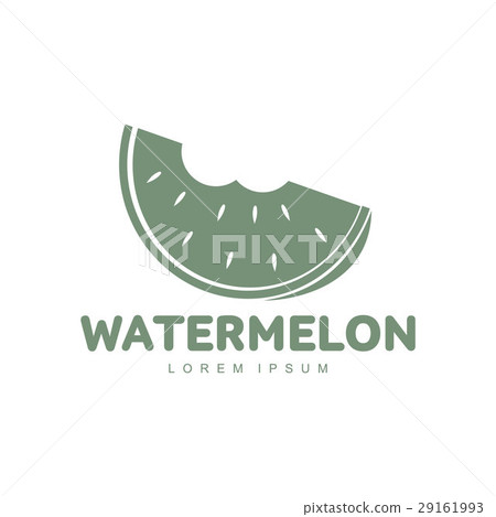 Red and green logo template with stylized bitten Red and green logo template with stylized bitten 29161993