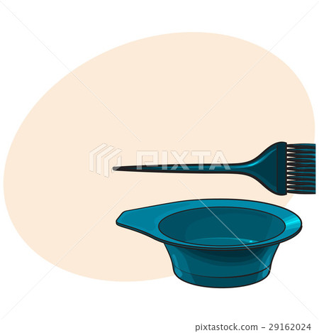 Color mixing plastic hairdresser brush, hairbrush 29162024