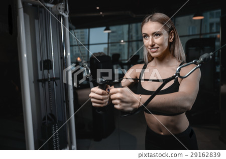 young sexy fitness woman train and exercising in gym healthy young sexy fitness woman train and exercising in gym healthy 29162839