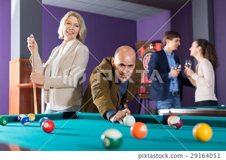 people having pool game people having pool game 29164051