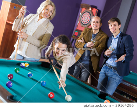 people having pool game 29164296