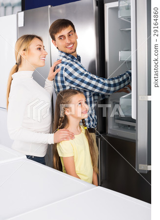 Family selecting refrigerator 29164860