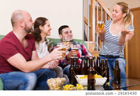 couples having fun at house party 29165430